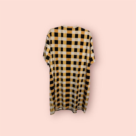 Yellow, Black, and White Checked Dress - Picture 1 of 6